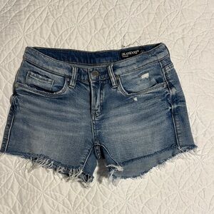 Blank NYC Distressed Blue Jean Shorts